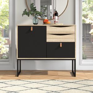 Ebern Designs Pete Sideboard Cream;Matte Black 86.6cm H X 98.7cm W X 40cm D Ebern Designs Pete Sideboard Cream;Matte Black 86.6cm H X 98.7cm W X 40cm D