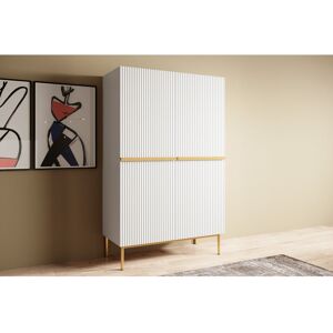Canora Grey NICOLE KREDENS 100 2D2SZ White/Gold 160cm H X 100cm W X 45cm D Canora Grey NICOLE KREDENS 100 2D2SZ White/Gold 160cm H X 100cm W X 45cm D