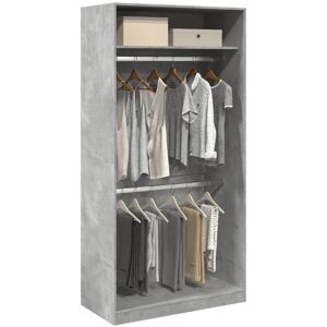 Latitude Run Artressia Manufactured Wood Wardrobe Concrete Grey 100 x 50 x 200 cm Latitude Run Artressia Manufactured Wood Wardrobe Concrete Grey 100 x 50 x 200 cm