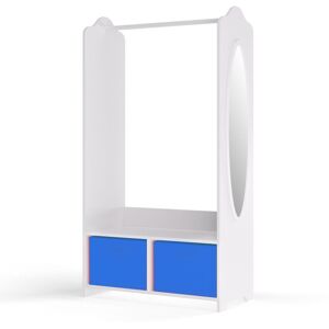 Harriet Bee Kyte Kids MDF Wooden Hanging Clothes Rail Wardrobe Storage Shelves Dark Blue 62.5cm L Harriet Bee Kyte Kids MDF Wooden Hanging Clothes Rail Wardrobe Storage Shelves Dark Blue 62.5cm L