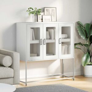 Latitude Run Sideboard in Anthracite 100.5 x 39 x 107cm Cold Rolled Steel White 107cm H X 100.5cm W X 39cm D Latitude Run Sideboard in Anthracite 100.5 x 39 x 107cm Cold Rolled Steel White 107cm H X 100.5cm W X 39cm D