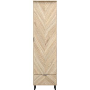 Natur Pur Stockholm 1 Door Manufactured Wood Wardrobe Brown 190cm H X 50cm W X 58cm D Natur Pur Stockholm 1 Door Manufactured Wood Wardrobe Brown 190cm H X 50cm W X 58cm D