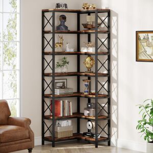 Rio Alvester Corner Bookcase Rustic Brown/Black 200cm H X 60cm W X 60cm D Rio Alvester Corner Bookcase Rustic Brown/Black 200cm H X 60cm W X 60cm D