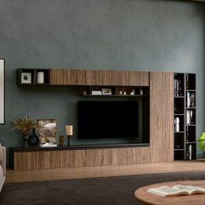 Ebern Designs Chantilly Moduler Modern TV Unit Wall Mount – Customizable Layout, Floating Media Console Brown 55" Ebern Designs Chantilly Moduler Modern TV Unit Wall Mount – Customizable Layout, Floating Media Console Brown 55"