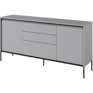 Brayden Studio Amichai 166cm Wide 3 Drawer Light Grey/Black 83cm H X 166cm W X 40cm D Brayden Studio Amichai 166cm Wide 3 Drawer Light Grey/Black 83cm H X 166cm W X 40cm D