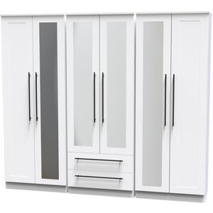 Welcome Furniture Fully Assembled 3 Door Wardrobe White Ash 197cm H X 222cm W X 53cm D Welcome Furniture Fully Assembled 3 Door Wardrobe White Ash 197cm H X 222cm W X 53cm D