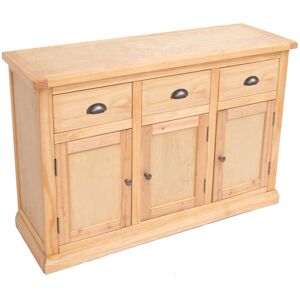 Natur Pur 3 Drawer 3 Door Sideboard Light Brown 80cm H X 120cm W X 40cm D Natur Pur 3 Drawer 3 Door Sideboard Light Brown 80cm H X 120cm W X 40cm D