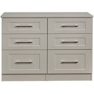 Brayden Studio Fully Assembled Yeet 6 Drawer 112Cm W Double Dresser Grey 78.8cm H X 112cm W X 51.9cm D Brayden Studio Fully Assembled Yeet 6 Drawer 112Cm W Double Dresser Grey 78.8cm H X 112cm W X 51.9cm D