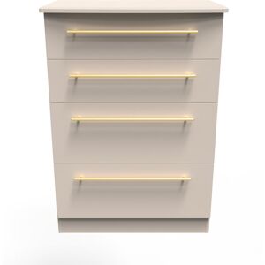 Ebern Designs Fully Assembled Madeenah 4 - Drawer Chest of Drawers Kashmir Matt 107.5cm H X 76.5cm W X 41.5cm D Ebern Designs Fully Assembled Madeenah 4 - Drawer Chest of Drawers Kashmir Matt 107.5cm H X 76.5cm W X 41.5cm D