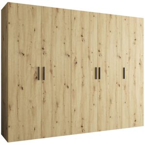 Latitude Run Berlie I Hinged Door Wardrobe 250cm - Expansive, Soft-Close Storage for Airy, Organised Living Oak 202cm H X 250cm W X 52cm D Latitude Run Berlie I Hinged Door Wardrobe 250cm - Expansive, Soft-Close Storage for Airy, Organised Living Oak 202cm H X 250cm W X 52cm D