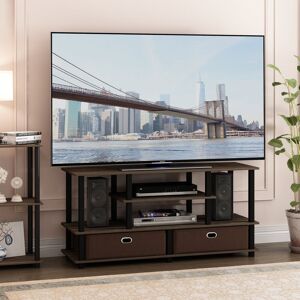 17 Stories Berlynn TV Stand for TVs up to 50" Columbia Walnut/Black/Dark Brown 50" 17 Stories Berlynn TV Stand for TVs up to 50" Columbia Walnut/Black/Dark Brown 50"