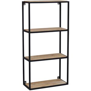 Borough Wharf Robyn Wall Shelf Black;Beige 100cm H X 50cm W X 22cm D Borough Wharf Robyn Wall Shelf Black;Beige 100cm H X 50cm W X 22cm D