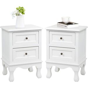 Marlow Home Co. 35cm W Manufactured Wood Bedside Table Set of 2 White 50cm H X 35cm W X 30cm D Marlow Home Co. 35cm W Manufactured Wood Bedside Table Set of 2 White 50cm H X 35cm W X 30cm D