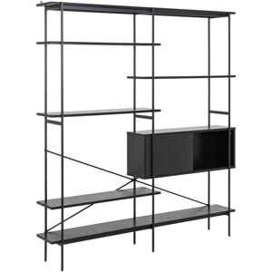 Ebern Designs 188cm H x 172cm W Metal Geometric Bookcase Black 188cm H X 172cm W X 27cm D Ebern Designs 188cm H x 172cm W Metal Geometric Bookcase Black 188cm H X 172cm W X 27cm D