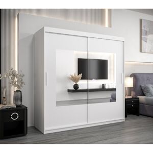 Brayden Studio Attalie 2 Door Manufactured Wood Wardrobe White Matt 200cm H X 200cm W X 62cm D Brayden Studio Attalie 2 Door Manufactured Wood Wardrobe White Matt 200cm H X 200cm W X 62cm D