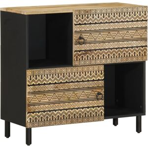 World Menagerie Kampsville 80cm Sideboard Black;Brown 75cm H X 80cm W X 33.5cm D World Menagerie Kampsville 80cm Sideboard Black;Brown 75cm H X 80cm W X 33.5cm D
