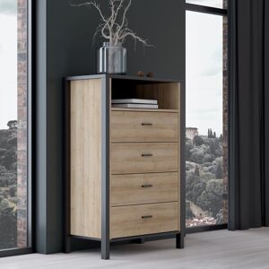 Mercury Lorrayne Chest of drawers Black;Brown 110.7cm H X 69.8cm W X 40.2cm D Mercury Lorrayne Chest of drawers Black;Brown 110.7cm H X 69.8cm W X 40.2cm D