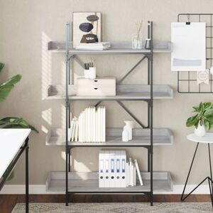 17 Stories Bookcase 5-Tier Smoked Oak 100X33x180.5 Cm Engineered Wood Grey Sonoma (4 Shelves) 145.5cm H x 100cm W x 33cm D 17 Stories Bookcase 5-Tier Smoked Oak 100X33x180.5 Cm Engineered Wood Grey Sonoma (4 Shelves) 145.5cm H x 100cm W x 33cm D