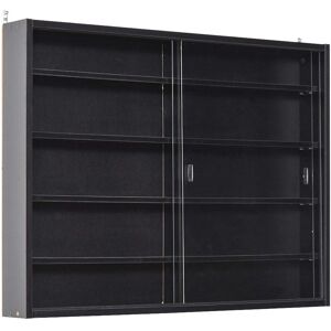 Ebern Designs Piercy Standard Display Cabinet Black 60cm H X 80cm W X 9.5cm D Ebern Designs Piercy Standard Display Cabinet Black 60cm H X 80cm W X 9.5cm D