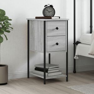 Borough Wharf Eusden Bedside Cabinet 32x42x70 cm Engineered Wood Grey Sonoma 70cm H X 32cm W X 42cm D Borough Wharf Eusden Bedside Cabinet 32x42x70 cm Engineered Wood Grey Sonoma 70cm H X 32cm W X 42cm D