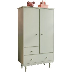 Harriet Bee Gunnulf 2 Door Wardrobe Olive 183cm H X 104cm W X 50cm D Harriet Bee Gunnulf 2 Door Wardrobe Olive 183cm H X 104cm W X 50cm D
