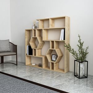 Zipcode Design Swenson Bookcase Oak 134cm H X 134cm W X 22cm D Zipcode Design Swenson Bookcase Oak 134cm H X 134cm W X 22cm D