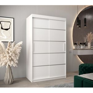 17 Stories Livnat 01 Sliding Door Wardrobe 120cm - Black Matt White Matt 200cm H X 120cm W X 62cm D 17 Stories Livnat 01 Sliding Door Wardrobe 120cm - Black Matt White Matt 200cm H X 120cm W X 62cm D