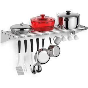 Metro Floating Shelves for Wall, NSF Commercial Wall Shelf, 12" / 36" / 48" / 60" x 24" Shelf Pot Rack With Backsplash & 10 Hooks, Stainless Steel Floating Stainless Steel 5.5cm H x 36cm W x 12cm D Metro Floating Shelves for Wall, NSF Commercial Wall Shelf, 12" / 36" / 48" / 60" x 24" Shelf Pot Rack With Backsplash & 10 Hooks, Stainless Steel Floating Stainless Steel 5.5cm H x 36cm W x 12cm D