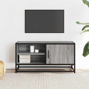 Borough Wharf TV Cabinet Sonoma Oak 80X34.5X40 Cm Engineered Wood And Metal Grey Sonoma 32" Borough Wharf TV Cabinet Sonoma Oak 80X34.5X40 Cm Engineered Wood And Metal Grey Sonoma 32"