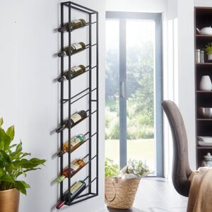 Brayden Studio Wall Mounted Wine Rack Design wall shelf for the kitchen Wall Mounted Bottle Rack Black 150cm H X 36cm W X 8cm D Brayden Studio Wall Mounted Wine Rack Design wall shelf for the kitchen Wall Mounted Bottle Rack Black 150cm H X 36cm W X 8cm D