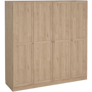 Latitude Run Bowery 4 Door Manufactured Wood Wardrobe Brown 200.1cm H X 195.5cm W X 61.69cm D Latitude Run Bowery 4 Door Manufactured Wood Wardrobe Brown 200.1cm H X 195.5cm W X 61.69cm D