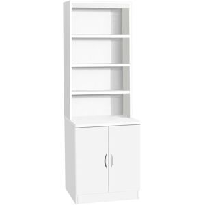 Ebern Designs Brender 2 -Door 4 -Shelf Storage Cabinet White 182cm H X 60cm W X 54cm D Ebern Designs Brender 2 -Door 4 -Shelf Storage Cabinet White 182cm H X 60cm W X 54cm D