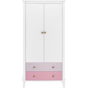 17 Stories Oluchi 2 Door Solid + Manufactured Wood Wardrobe White/Pink 179.5cm H X 89cm W X 55cm D 17 Stories Oluchi 2 Door Solid + Manufactured Wood Wardrobe White/Pink 179.5cm H X 89cm W X 55cm D