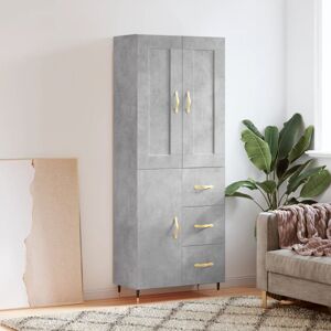 Fairmont Park Turien 69.5 Cm Wide 3 Drawer Highboard Concrete Grey 180cm H X 69.5cm W X 34cm D Fairmont Park Turien 69.5 Cm Wide 3 Drawer Highboard Concrete Grey 180cm H X 69.5cm W X 34cm D