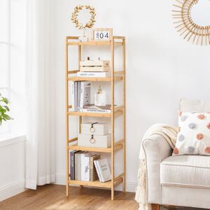 Lark Manor 5-Tier Storage Rack For Bathroom, Kitchen, Bedroom, 31.5 X 45 X 142 Cm, Natural Natural 142cm H X 31.5cm W X 45cm D Lark Manor 5-Tier Storage Rack For Bathroom, Kitchen, Bedroom, 31.5 X 45 X 142 Cm, Natural Natural 142cm H X 31.5cm W X 45cm D