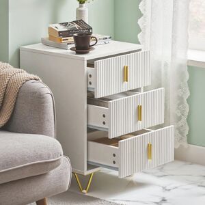 Fairmont Park Saturmino Manufactured Wood Bedside Table White 63cm H X 40cm W X 40cm D Fairmont Park Saturmino Manufactured Wood Bedside Table White 63cm H X 40cm W X 40cm D