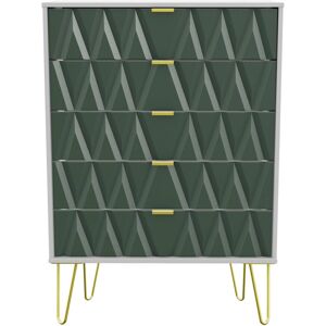 Fairmont Park Fully Assembled Pawhuska 5 Drawer 76.5Cm W Chest of Drawers Green/White 107.5cm H X 76.5cm W X 41.5cm D Fairmont Park Fully Assembled Pawhuska 5 Drawer 76.5Cm W Chest of Drawers Green/White 107.5cm H X 76.5cm W X 41.5cm D