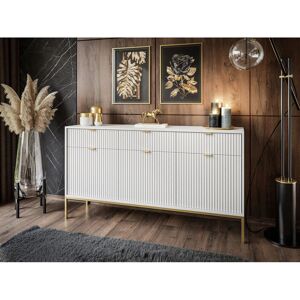 Canora Grey Aliyani Combination Chest of Drawers White 83cm H X 154cm W X 39cm D Canora Grey Aliyani Combination Chest of Drawers White 83cm H X 154cm W X 39cm D