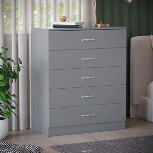 Hashtag Home Maybery 5 Drawer 75Cm W Chest Grey 90cm H X 75cm W X 36cm D Hashtag Home Maybery 5 Drawer 75Cm W Chest Grey 90cm H X 75cm W X 36cm D
