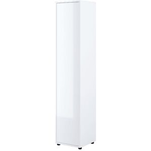 17 Stories Oneisha 1 Door Manufactured Wood Wardrobe White Gloss 218cm H X 45cm W X 46cm D 17 Stories Oneisha 1 Door Manufactured Wood Wardrobe White Gloss 218cm H X 45cm W X 46cm D