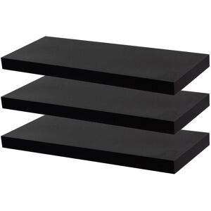 Harbour Housewares - Modern Floating Wall Shelves Black 4cm H x 60cm W x 23.5cm D Harbour Housewares - Modern Floating Wall Shelves Black 4cm H x 60cm W x 23.5cm D