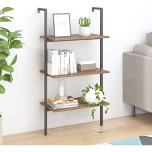 Borough Wharf Catasauqua Bookcase Brown/Black 120.5cm H X 64cm W X 35cm D Borough Wharf Catasauqua Bookcase Brown/Black 120.5cm H X 64cm W X 35cm D