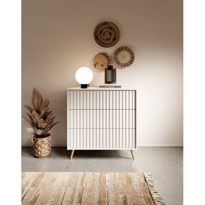 Fairmont Park Follett 3 - Drawer Chest of Drawers White 78.4cm H X 78.8cm W Fairmont Park Follett 3 - Drawer Chest of Drawers White 78.4cm H X 78.8cm W