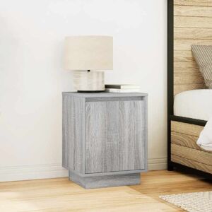 Metro Lane Bedside Cabinet With LED Lights Old Wood 38X34x50 Cm Grey Sonoma 50cm H X 38cm W X 34cm D Metro Lane Bedside Cabinet With LED Lights Old Wood 38X34x50 Cm Grey Sonoma 50cm H X 38cm W X 34cm D
