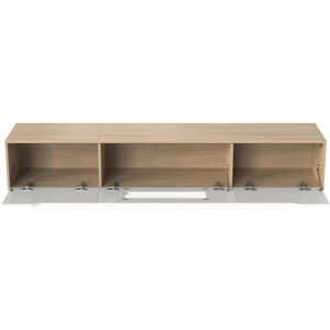 Metro TV Cabinet With Color Changing LED Light Natural Wood/Hight Gloss White 65" Metro TV Cabinet With Color Changing LED Light Natural Wood/Hight Gloss White 65"