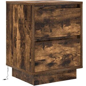 Metro Lane Bedside Cabinets With LED Lights 2 Pcs White 38X34x50 Cm Sonoma Oak/Black 50cm H X 38cm W X 34cm D Metro Lane Bedside Cabinets With LED Lights 2 Pcs White 38X34x50 Cm Sonoma Oak/Black 50cm H X 38cm W X 34cm D
