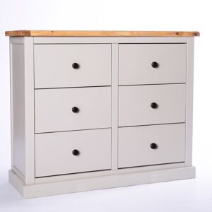 Brambly Cottage Engle 6 Drawer 110cm W Dresser Grey/White/Brass 91cm H X 110cm W X 40cm D Brambly Cottage Engle 6 Drawer 110cm W Dresser Grey/White/Brass 91cm H X 110cm W X 40cm D