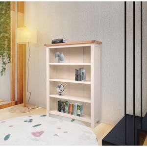 Three Posts Venice Bookcase White/Light Top (4 Shelves) 120cm H x 89cm W x 25cm D Three Posts Venice Bookcase White/Light Top (4 Shelves) 120cm H x 89cm W x 25cm D