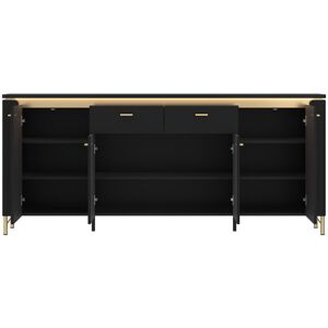 Canora Grey Baranda 109.4cm Sideboard Black 87.3cm H X 200.3cm W X 40cm D Canora Grey Baranda 109.4cm Sideboard Black 87.3cm H X 200.3cm W X 40cm D