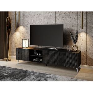 George Oliver Fredrickson TV Stand for TVs up to 88" Black/Silver 88" George Oliver Fredrickson TV Stand for TVs up to 88" Black/Silver 88"